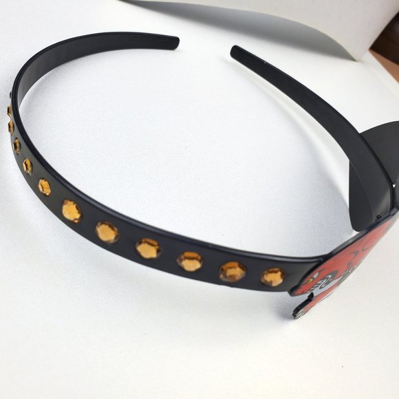 ED HARDY VINTAGE Style Authentic Hair Band / Cat , Roses, Heart Plastic Band - Picture 2 of 9